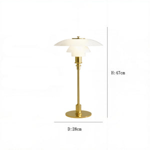 Moderne Tischlampe aus Glas und Metall – Silber- oder Gold-Finish