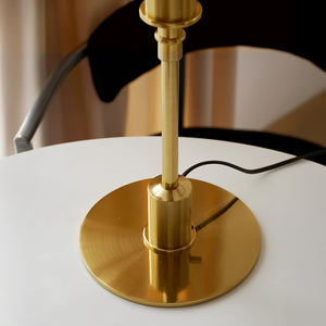Moderne Tischlampe aus Glas und Metall – Silber- oder Gold-Finish