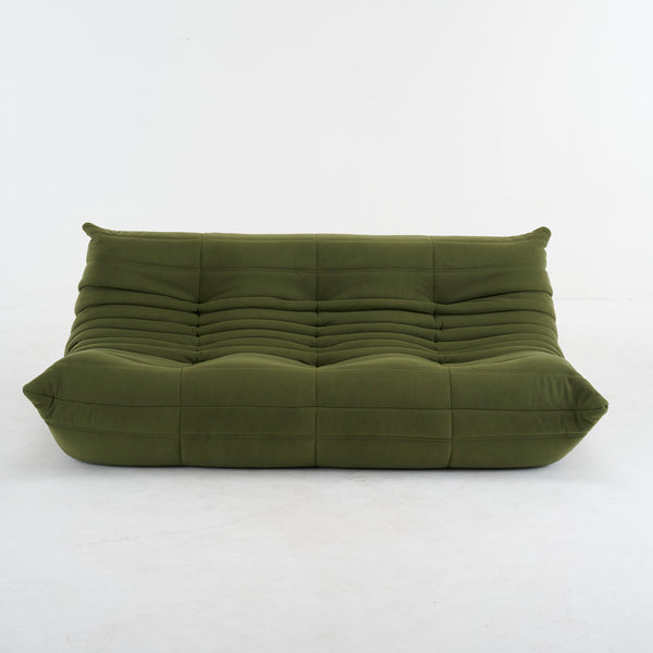 Modernes 3-Sitzer-Relaxsofa aus luxuriösem Stoff – Skulpturales Design und außergewöhnlicher Komfort