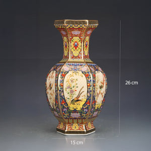 Prestige Emaillierte Vase – Kaiserliche Keramikmotive