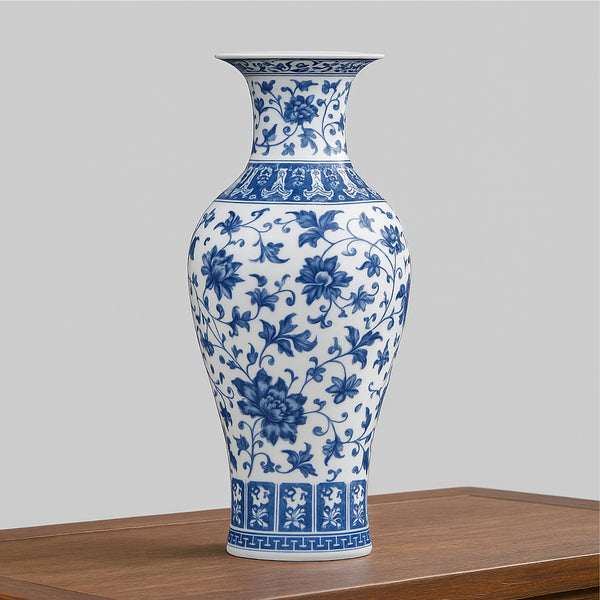 Blaue Porzellanvase – Prestige Edition 36 cm