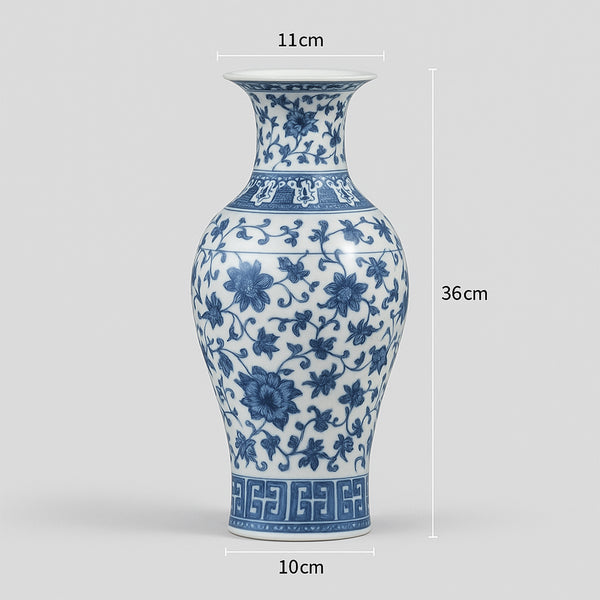 Blaue Porzellanvase – Prestige Edition 36 cm