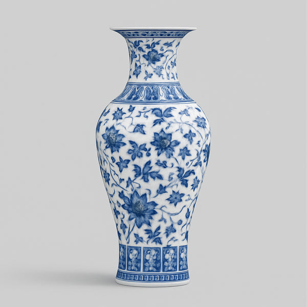 Blaue Porzellanvase – Prestige Edition 36 cm
