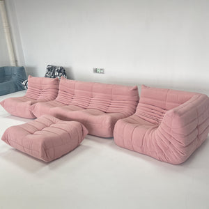 Modernes 3-Sitzer-Relaxsofa aus luxuriösem Stoff – Skulpturales Design und außergewöhnlicher Komfort