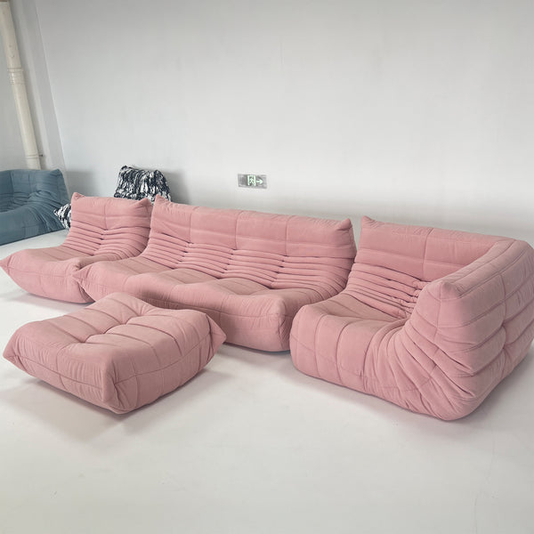 Modernes 3-Sitzer-Relaxsofa aus luxuriösem Stoff – Skulpturales Design und außergewöhnlicher Komfort