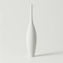 Schlanke skulpturale Vase – Moderne schwarze oder weiße Keramik
